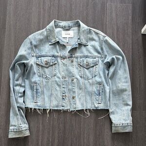 PISTOLA Demin Jacket - Light Blue Distressed Denim